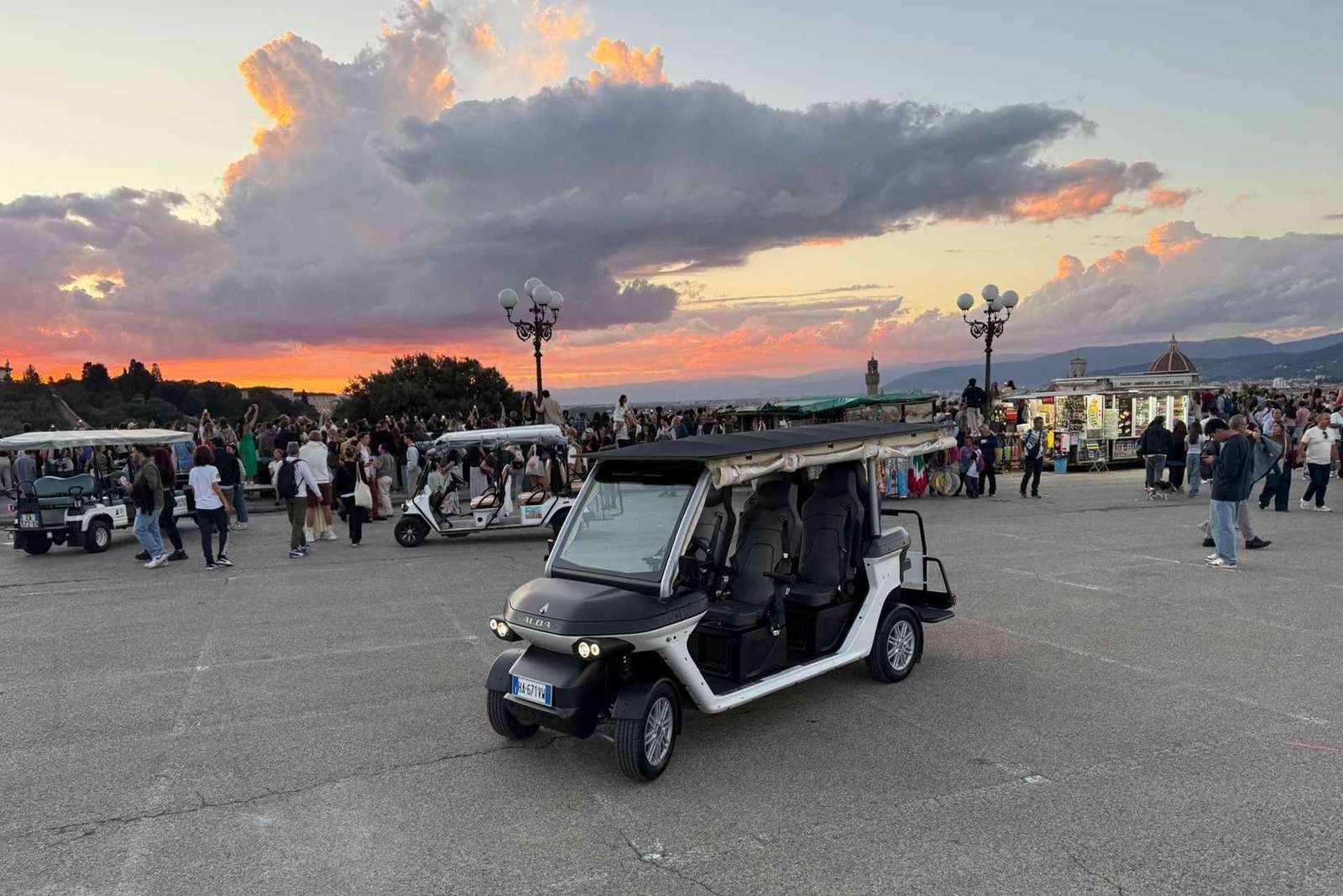 Privé golfkartour Florence naar Piazzale Michelangelo