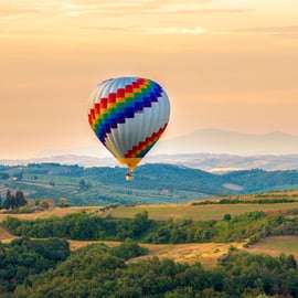 Luchtballonvaart in Toscane