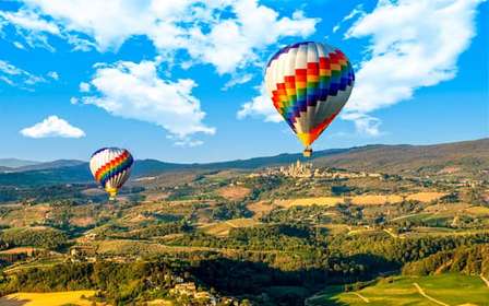 Vol en montgolfière en Toscane