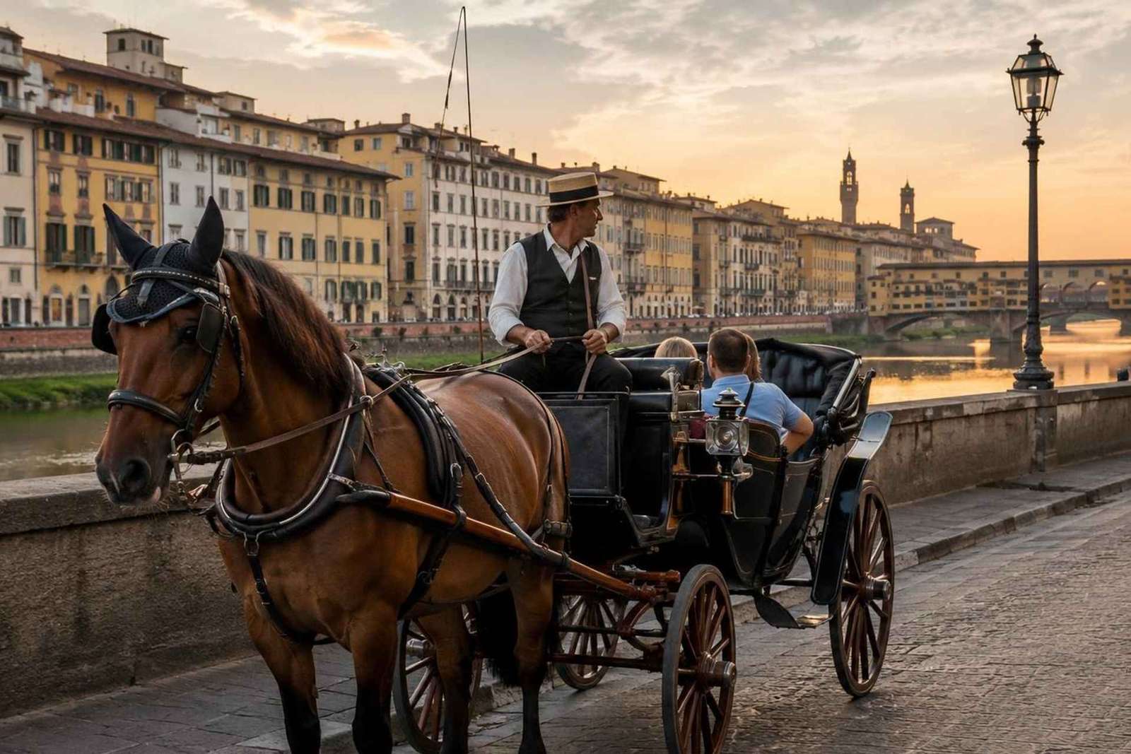 Horse-Drawn Carriage Tour in Florence with Costumed Coachman