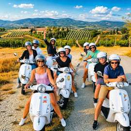 Výlet na Vespě do Chianti z Florencie s degustací vína