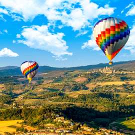 Luchtballonvaart in Toscane