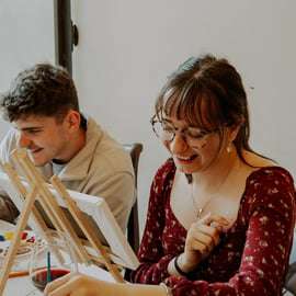 Florence: Paint & Wine with a View of Ponte Vecchio