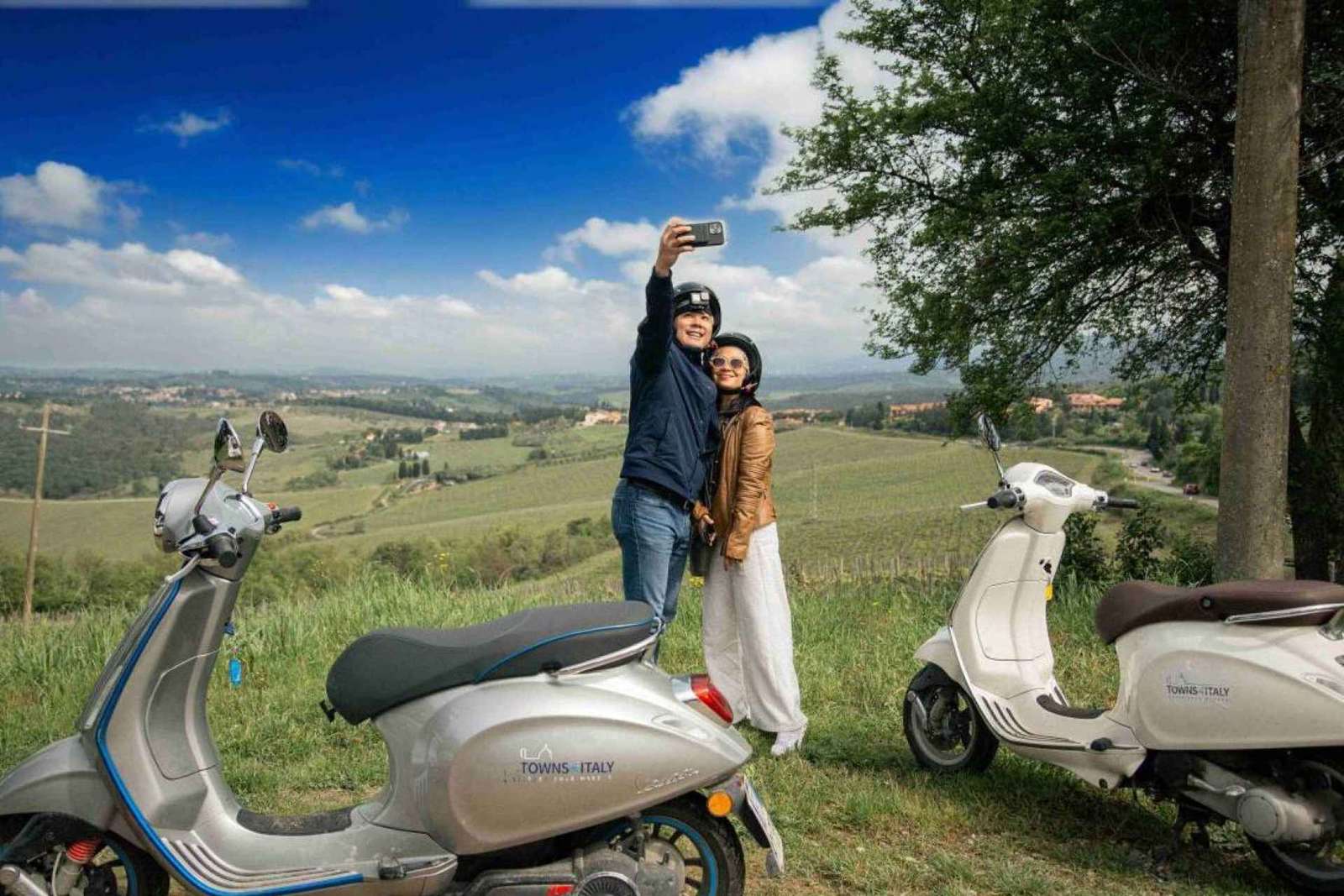 Visite d'une jounée de la Toscane en Vespa dans la région viticole du Chianti