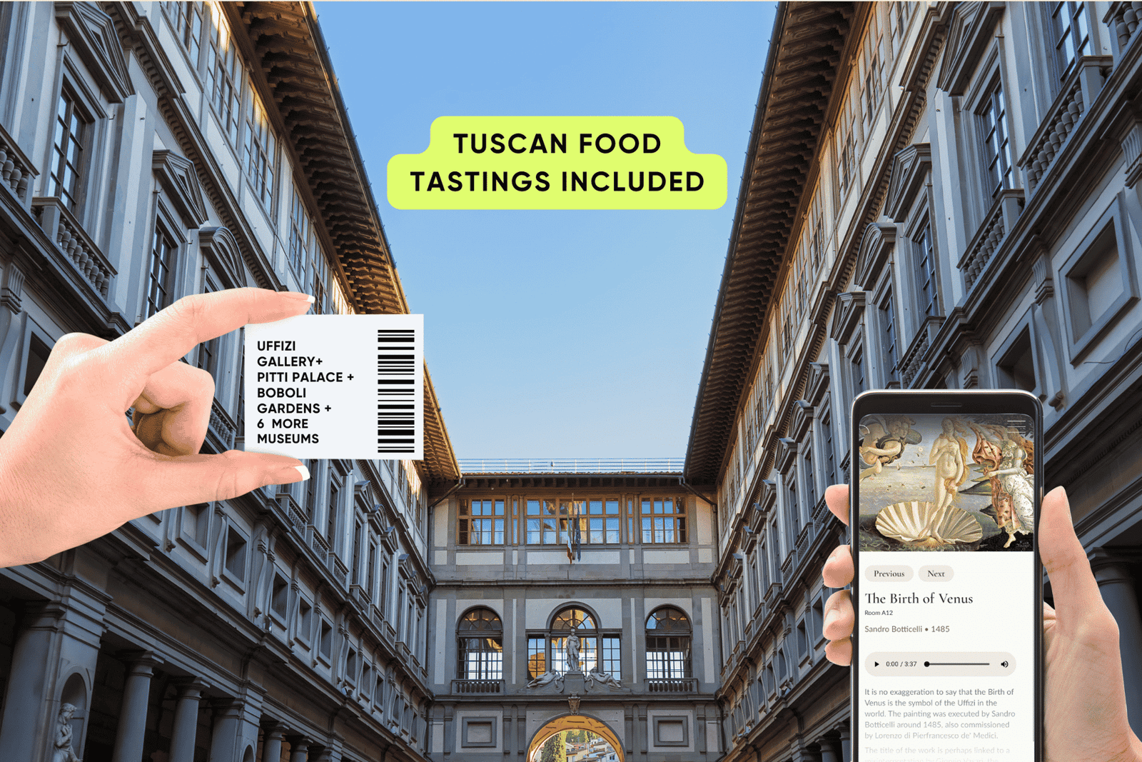 Florens: Uffizi, Pitti Palace & Boboli Kombinerat 5-dagars pass