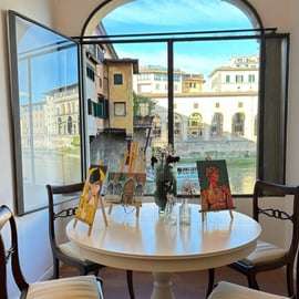 Florence: Paint & Wine with a View of Ponte Vecchio