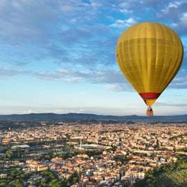 Paseo en globo sobre Florencia al amanecer, con vistas al Duomo