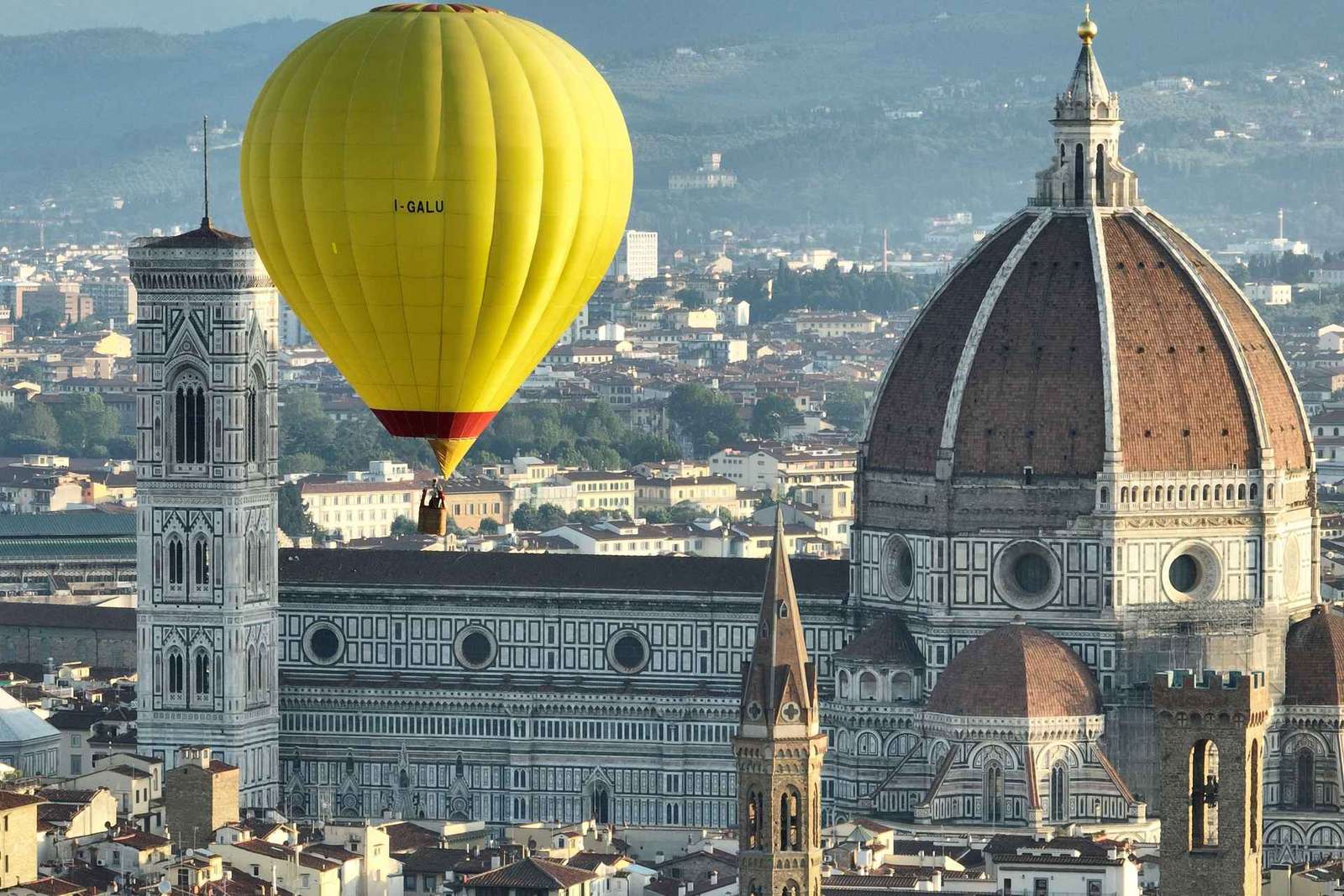 Paseo en globo sobre Florencia al amanecer, con vistas al Duomo