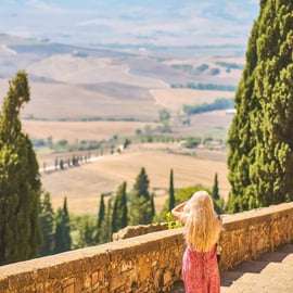 Florenz: Orcia Tal, Montalcino, Pienza mit Mittagessen und Wein