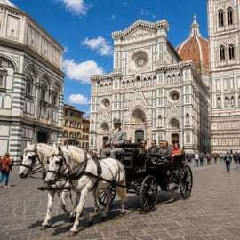 Horse-Drawn Carriage Tour in Florence with Costumed Coachman