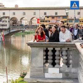 Florencia: Tour gastronómico a pie con chuletón local y vino toscano