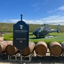 Helikopteres borkóstoló túra a Chianti vidékén